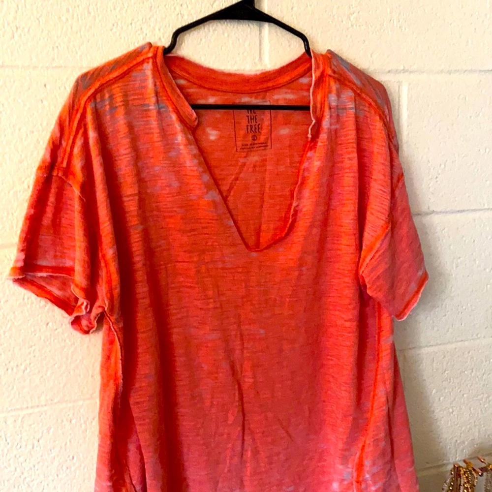 orangish free people basic tee!